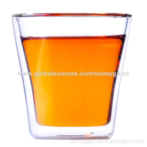 High-quality Double Wall Glass with 100mL Capacity and 85mm Top Diameter